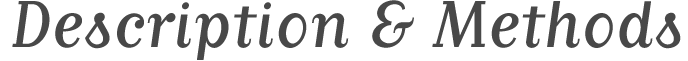 description and methods